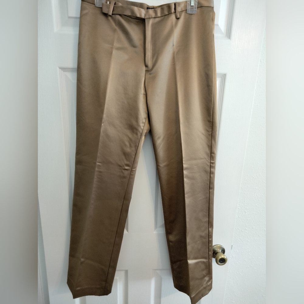 GAP Stretch Gold Satin Look Size 8 Women's Long Pants